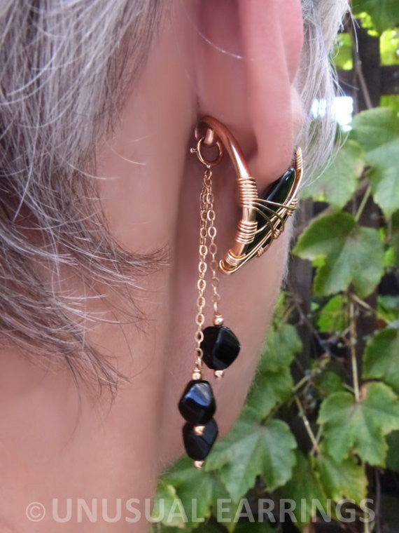 Sierra - Gold Filled & Black Onyx with dangle